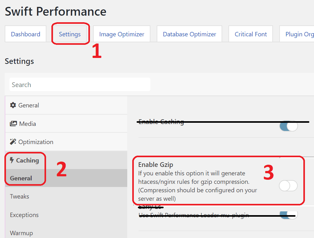 Swift GZip settings