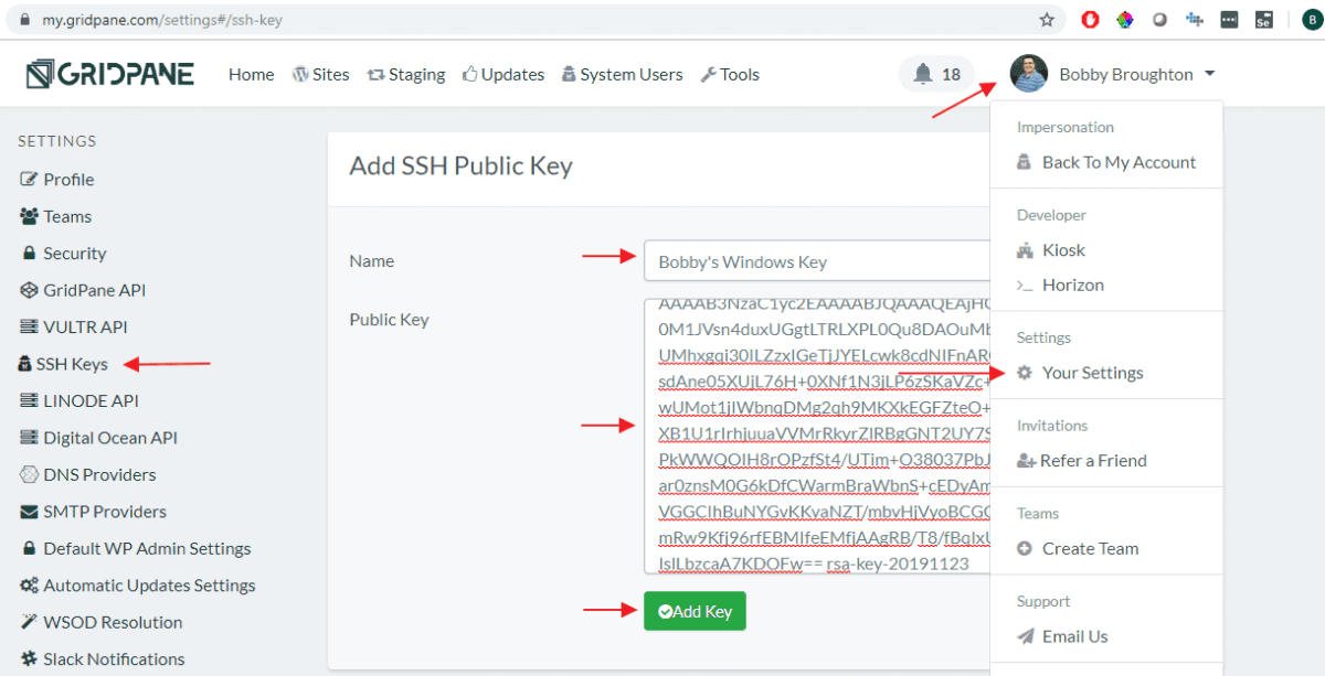 filezilla ssh key passphrase